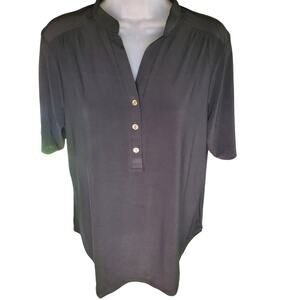Luxology Women Shirt Black NWT Sz L